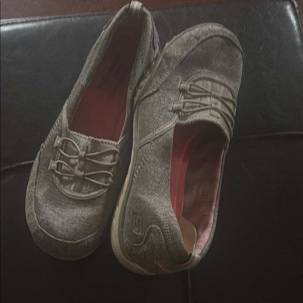 Skechers Gray Casual Sneakers with Slip-On Comfort